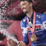 La joie intense de Julian Alaphilippe KEYSTONE/AP/Massimo Paolone
